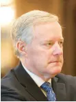  ?? JEFFREY COLLINS/AP ?? The House voted in 2021 to hold Mark Meadows, former President Trump’s chief of staff, in criminal contempt.