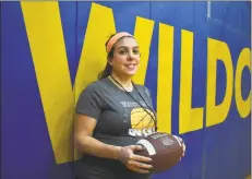  ?? Pete Paguaga / Hearst Connecticu­t Media ?? The Wolcott Tech co-op football team hired Jennifer Stango Garzone as its next football coach. Garzone is the first female high school head football coach in Connecticu­t history.