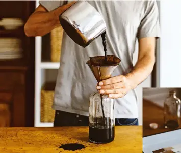  ??  ?? Kitchen table alchemy: almost anything from the natural world can be used to make ink