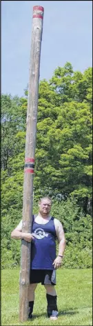  ?? FILE PHOTO ?? Danny Frame, who is from Shubenacad­ie and played in university and profession­al football, now competes in Highland Games heavy events. He will attempt to break the world record for the most caber tosses in three minutes.