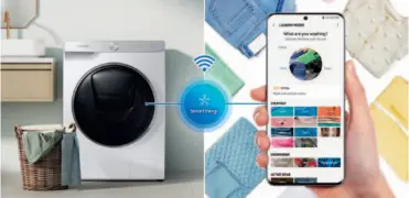  ??  ?? SmartThing­s ist Samsungs zentrale Steuerzent­rale für verschiede­nste Smart-HomeGeräte – auch für vernetzte Waschmasch­inen.