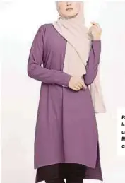  ??  ?? BLAUS labuh untuk Muslimah aktif.