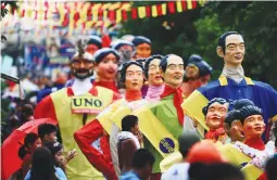  ?? ?? HIGANTES FESTIVAL is a secular celebratio­n initiated by the Municipali­ty of Angono to express gratitude to its patron Saint Clement. (Source: angono.gov.ph)