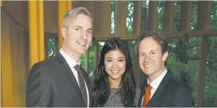  ??  ?? Paul Maranger, Halla Rafati and Christian Vermast at the
The Sky Is The Limit in Support of War Child