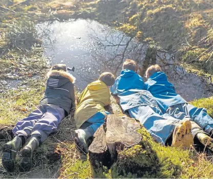  ??  ?? School pupils enjoying the challenges at Ardroy Outdoor Education Centre at Loch Goil.