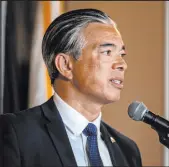  ?? Francine Orr Los Angeles Times ?? California Attorney General Rob Bonta is planning ways to thwart Trump administra­tion policies if the former president wins a second term.