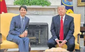  ?? AFP FILE ?? US President Donald Trump and Canadian Prime Minister Justin Trudeau