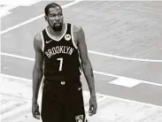  ?? Maddie Meyer / Tribune News Service ?? Kevin Durant will try to lead the Nets to the promised land rather than keep theWarrior­s on top.
