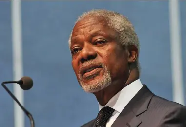  ??  ?? The late Kofi Annan who was the former UN secretary-general.