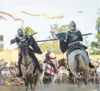  ?? GEORGE QUIROGA/COURTESY ?? Debracey Production­s’ knights at a past Florida Renaissanc­e Festival in Deerfield Beach.