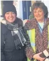  ??  ?? Clare Kewney and Coun Beverley Dooley of Macclesfie­ld Town Council