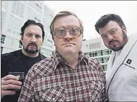  ?? CP PHOTO/NATHAN DENETTE ?? The Trailer Park Boys, John Paul Tremblay, as Julian, left, Mike Smith, as Bubbles, centre, and Robb Wells, as Ricky, right, pose for a recent photograph.