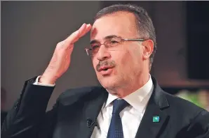  ?? BLOOMBERG VIA GETTY IMAGES ?? Amin Nasser, president and chief executive officer of Saudi Aramco.