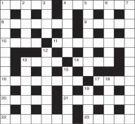  ??  ?? Friday’s solutions:Across: 3 Orchestra. 8 Fine. 9 Astronaut. 10 Ermine. 11 Bells. 14 Miser. 15 Earn. 16 Yacht. 18 Tots. 20 Wrath. 21 Yemen.24 Minion. 25 Christian. 26 June. 27 Appliance.Down: 1 Aftermath. 2 Animosity. 4 Ruse. 5 Horde. 6 Single. 7 Rout. 9 Angry. 11 Bacon. 12 Sagacious. 13 Enchanted. 17 Twain. 19 Serial. 22 Extra. 23 Shop. 24 Marc.