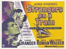  ??  ?? Alfred Hitchcock’s thriller Strangers on a Train, a 1951 quad, estimate £1,500-2,500