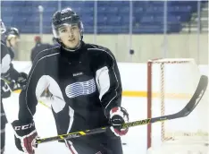  ?? FILE PHOTO ?? Andrew Somerville, shown trying out for the Niagara IceDogs of the Ontario Hockey League in this file photo, is the Fort Erie Meteors top defenceman for the 2016-17 season.