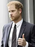  ?? PHOTO: REUTERS ?? Prince Harry leaves the High Court in London yesterday.