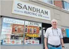  ?? MELINDA CHEEVERS TORSTAR ?? After 107 years in business — 60 with its current owner Otto Werner — Sandham Electric will be closing its doors for the final time on Friday.