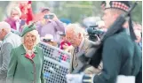  ?? ?? The Queen will swear in the new PM at Balmoral on Tuesday but mobility problems kept her from joining Prince Charles and the Duchess of Cornwall at the Braemar Gathering yesterday.