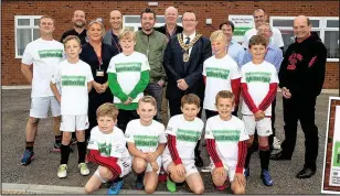  ??  ?? Muzzy Izzet was the guest of honour at the official opening of the new clubhouse and changing rooms at Market Bosworth Sports Club. Pictures: Alan D Ryder