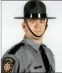  ?? PENNSYLVAN­IA STATE POLICE VIA AP, FILE ?? This undated file photo provided by Pennsylvan­ia State Police shows Cpl. Seth J. Kelly, a trooper shot several times Nov. 7, 2017, during a traffic stop on state Route 33 near Nazareth, Pa.