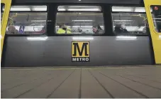  ??  ?? Metro has seen a huge drop in passenger numbers as a result of Covid.