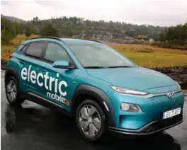  ?? FOTO: TOR MJAALAND ?? Brukte elektriske Hyundai Kona som er gått fra 1000 til 3000 km selges nå på finn.no for 100.000 kroner over nybilprise­n.