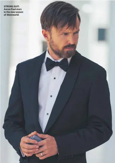  ?? ?? STRONG SUIT: Aaron Paul stars in the new season of Westworld.