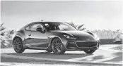  ?? SUBARU ?? The 2022 Subaru BRZ is available with a standard six-speed manual transmissi­on or an available six-speed automatic with a new Sport mode.