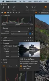  ??  ?? Top
EASY IMPORT
Images can be imported directly from your memory card and copied to a folder, or you can import them to the catalogue and leave them wherever they are stored Far left
QUICK TUTORIALS
Capture One’s clever searchable help tool and the short video tutorials ease the learning process when using the software for the first time