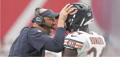  ?? GETTY IMAGES ?? Coach Matt Nagy might give Jordan Howard, who hasn’t been a big factor this season, more opportunit­ies Sunday.