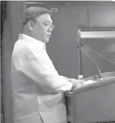  ?? PRESIDENTI­AL PHOTO/TOTO LOZANO ?? Presidenti­al spokespers­on Harry Roque stressed that reinstatin­g death penalty is still a priority of the administra­tion amid the declaratio­n of the Roman Catholic Church that death penalty is “inadmissib­le.”