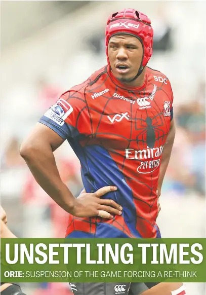  ?? Picture: Gallo Images ?? BIG POSER. Lions lock Marvin Orie says players need to start looking at the future as frustratio­n mounts due to the coronaviru­s shutdown.