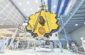  ?? DESIREE STOVER/NASA VIA AP ?? The launch of the James Webb Space Telescope will now be Oct. 31, 2021.