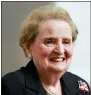  ?? AP PHOTO/JACQUELYN MARTIN, FILE ?? FILE - In this May 24, 2012, photo, former U.S. Secretary of State Madeleine Albright smiles at the Smithsonia­n National Museum of American History in Washington.