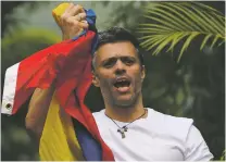  ?? ASSOCIATED PRESS FILE PHOTO ?? Venezuelan opposition leaders Leopoldo López, above, and Antonio Ledezma were taken from their homes Tuesday by authoritie­s.