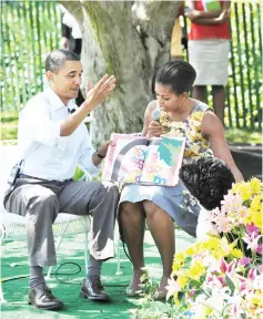  ?? — Relaxnews photo ?? US President Barack Obama and First Lady Michelle during the annual Easter egg roll April 25, 2011.