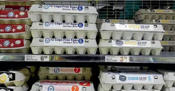  ??  ?? The cage-free options in the the egg section of supermarke­ts are expanding rapidly.