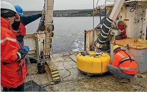  ?? ?? Researcher­s will deploy 20 ocean bottom seismomete­rs off the east coast of Wellington to gain understand­ing of how the Pacific Plate is slipping underneath the Australian Plate.