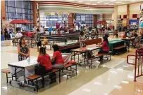  ?? Marvin Pfeiffer / Staff photograph­er ?? Job seekers complete applicatio­ns and interview for available positions during the Judson ISD Job Fair held at Judson High School last month.