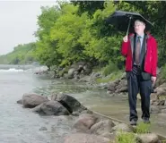  ?? LIAM RICHARDS/The StarPhoeni­x ?? Howard Wheater, director of the U of S’s Global Institute for Water Security, stands beside the South Saskatchew­an
River Saturday in Saskatoon.