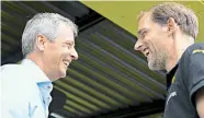  ?? Foto: Imago/Müller ?? Lucien Favre (links) und Thomas Tuchel waren in der deutschen Bundesliga oft schon Gegner. Sie respektier­en und schätzen einander.