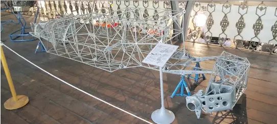  ??  ?? The intricate frame of the Maserati Tipo 60/61, more famously known as the Birdcage, at the Panini Motor Museum in Baggiovara, Italy.