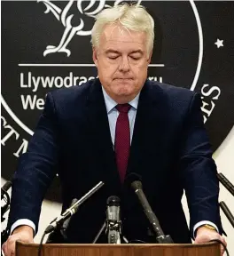  ??  ?? On the line: Welsh First Minister Carwyn Jones yesterday