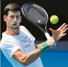  ?? Foto: Scott Barbour, dpa ?? Die Bedingunge­n in Australien haben sich rechtzeiti­g zum Start verbessert – zur Erleichter­ung von Novak Djokovic.