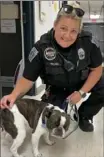  ?? Allegheny County Police Department ?? Allegheny County police said a dog was abandoned at Pittsburgh Internatio­nal Airport as its owner boarded a flight on Aug. 4.