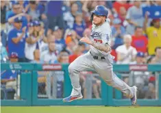  ?? MATT SLOCUM/ASSOCIATED PRESS FILE PHOTO ?? The Dodgers’ Alex Verdugo runs the bases July 15. With almost a 15-game lead in their division, teams chasing Los Angeles will have a hard time catching them.