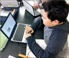  ?? Photo submitted ?? Seventh-grade student Joshua Martinez worked on researchin­g the Ozark Hellbender Crayfish for a collaborat­ive art and science project focusing on endangered species in Arkansas.