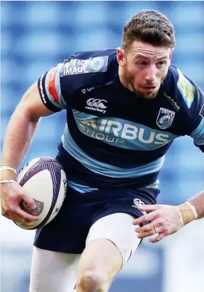  ??  ?? Finding form: Blues bruiser Alex Cuthbert