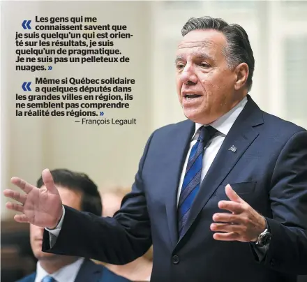  ?? PHOTO SIMON CLARK ?? Le premier ministre François Legault a été piqué au vif par une question de la chef parlementa­ire de Québec solidaire sur le projet de tunnel Québec–lévis.